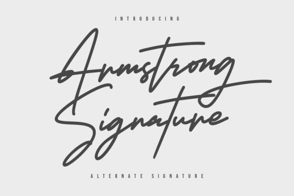 Armstrong Signature: A Handwritten Font for Crafters