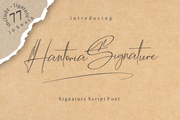 Creating Elegant Branding with Hantoria Signature Font
