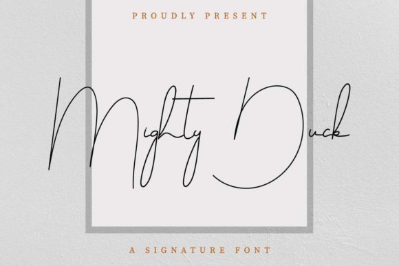 Discover Mighty Duck: A Charming and Elegant Script Font