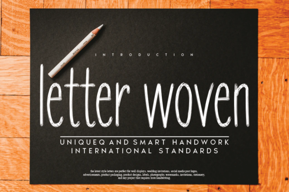 Enhance Your Brand with Letter Woven: A Versatile Handwritten Font