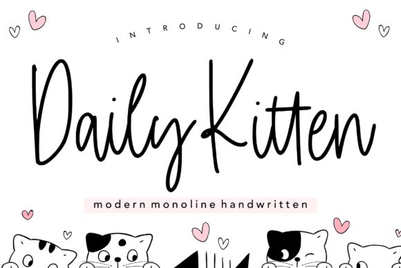 Introducing Daily Kitten: A Handwritten Font for Engaging Visuals